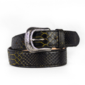 Cinturón Vaquero Pitón Amarillo Negro
